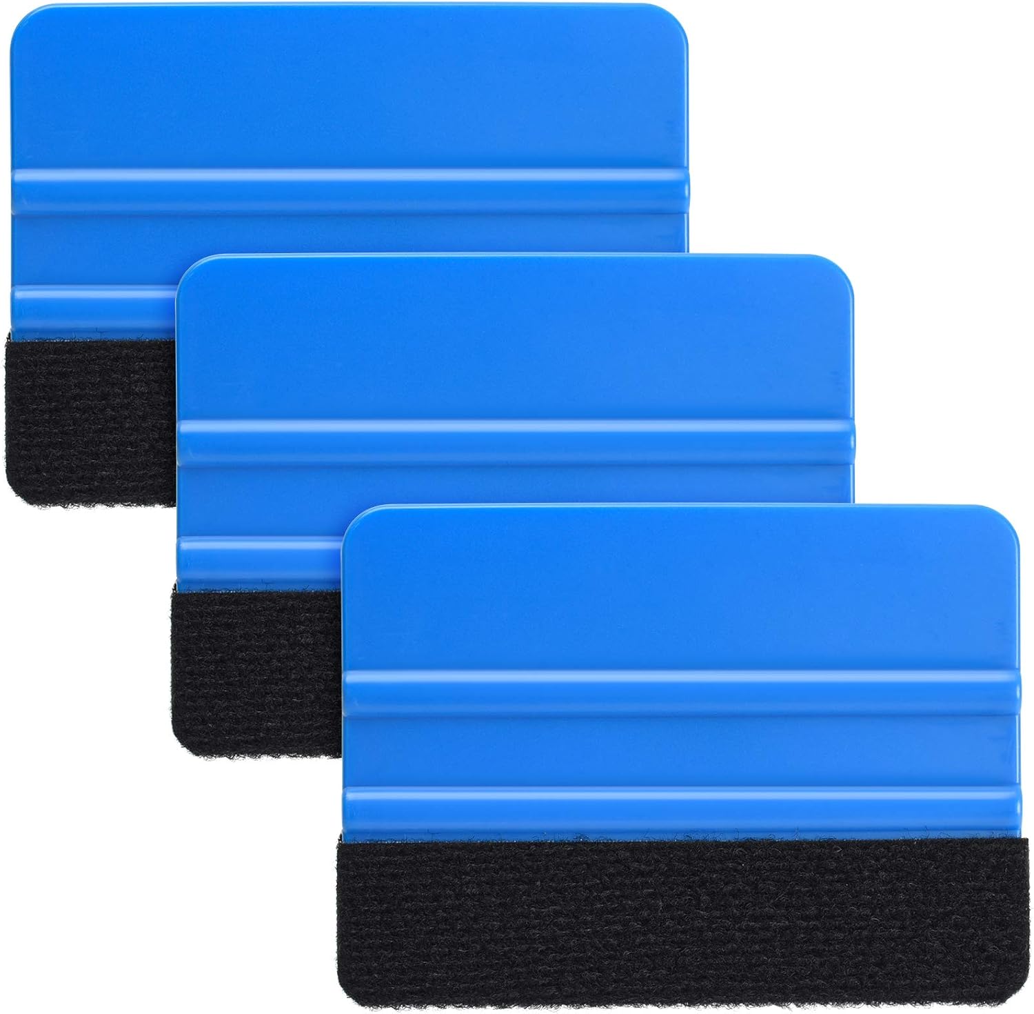 Durable Black Felt Edge Vinyl Squeegee Tool 4-Inch